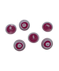 Plastic button on a leg, raspberry, 14 mm