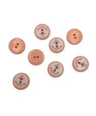 Plastic button peach, Anchor, 14 mm