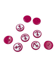 Plastic button raspberry, Anchor, 14 mm