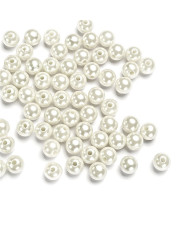Plastic beads for pearls, 8 mm, 50 g