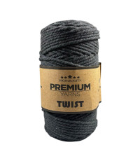 Cotton cord TWIST Premium Yarns, graphite (3517)