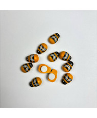 Wooden decorative sticker, Bee, 13 mm