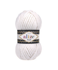 Yarn Alize Superlana Megafil white (55)