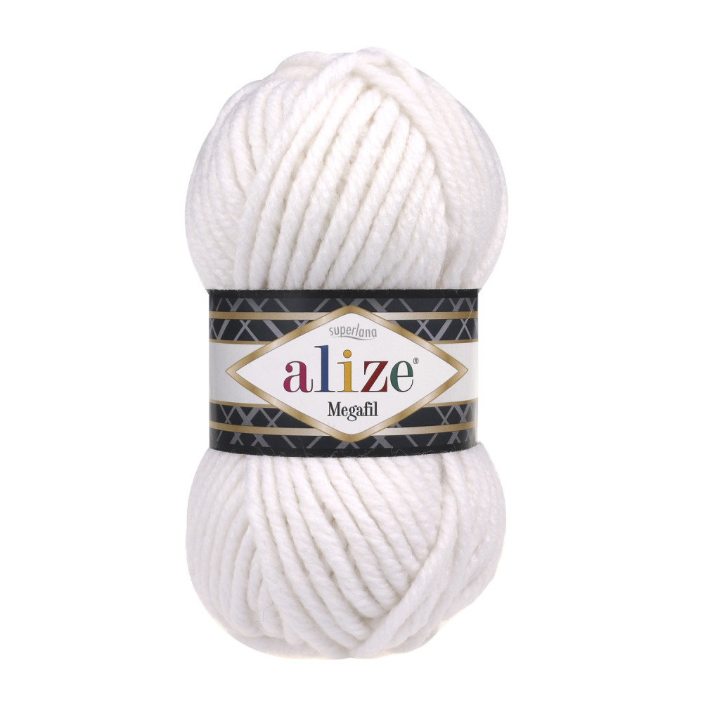 Yarn Alize Superlana Megafil white (55) Yarn Alize Superlana Megafil white (55)