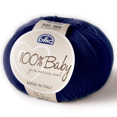 Merino wool yarn 100% Baby DMC, eclipse color (073)