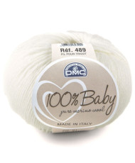 Merino wool yarn 100% Baby DMC, creamy white (01)