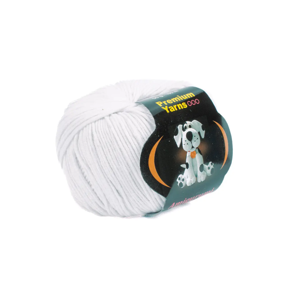 Пряжа Premium Yarns Amigurumi Toys белый лед (1001) Пряжа Premium Yarns Amigurumi Toys белый лед (1001)