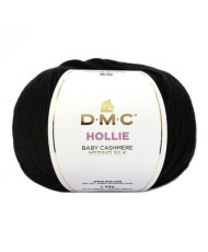 Merino wool and cashmere yarn Hollie DMC, black (490)