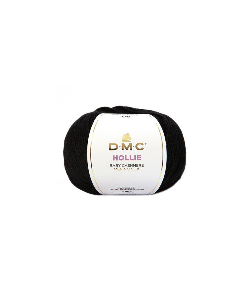 Merino wool and cashmere yarn Hollie DMC, black (490) Merino wool and cashmere yarn Hollie DMC, black (490)