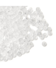 Preciosa beads №10/0, 50 g, matte transparent, snow-white (00050/141)