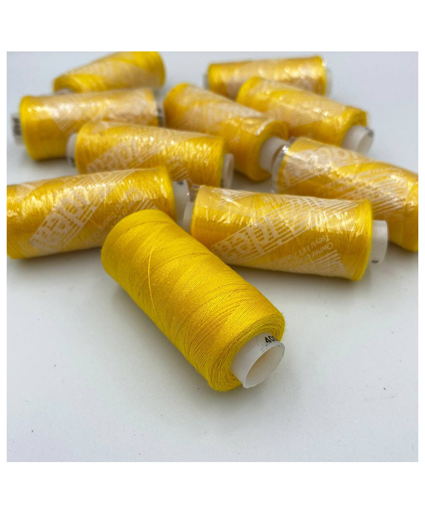 Sewing thread 40/2, 400 yards, color yellow Sewing thread 40/2, 400 yards, color yellow