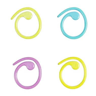 Set of metal knitting markers Spiral, 4 pcs