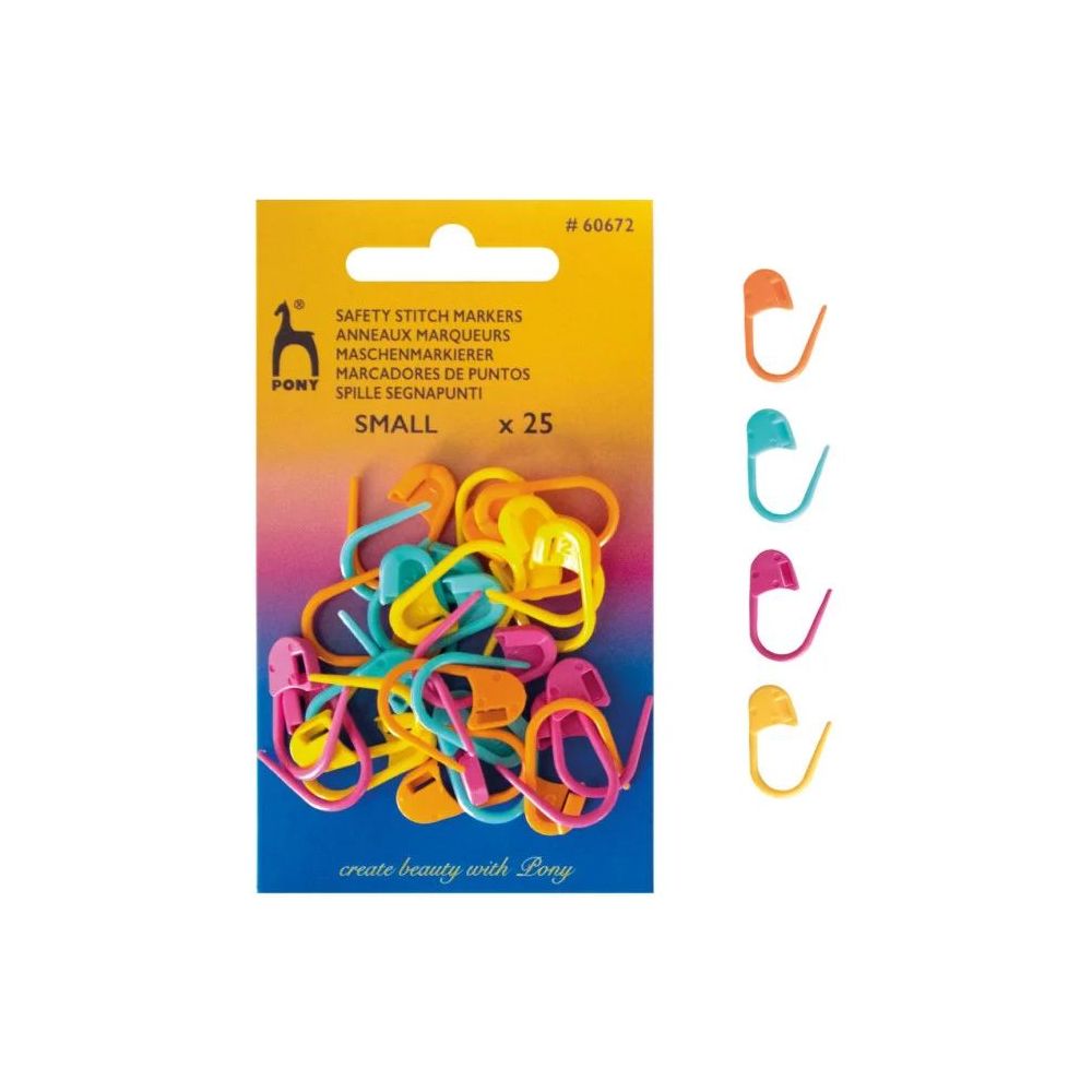 Knitting markers Pony assorted with lock 25 pcs (60672) Knitting markers Pony assorted with lock 25 pcs (60672)