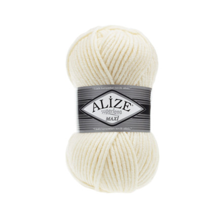 Пряжа Alize Superlana Maxi крем (01)