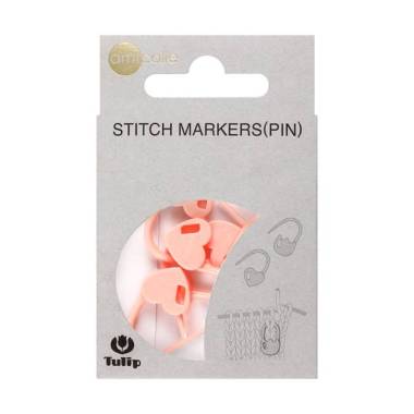 Маркеры для вязания с защелкой Tulip "Сердечки" Pink 7 шт (AC-029e)