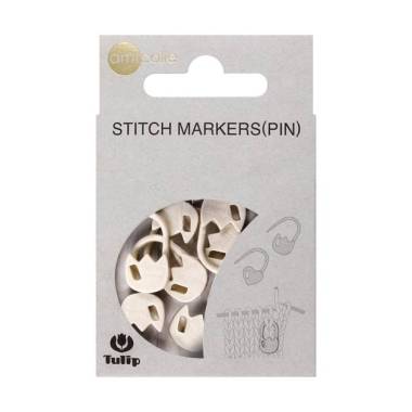 Knitting markers with a latch Tulip "Tulips" White 7 pcs (AC-027e)