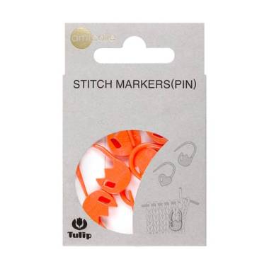 Knitting markers with a latch Tulip "Tulips" Orange 7 pcs (AC-028e)