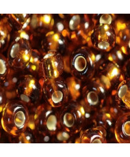 Preciosa beads №4/0, 50 g, tshiny brown-gold (17090/4026)