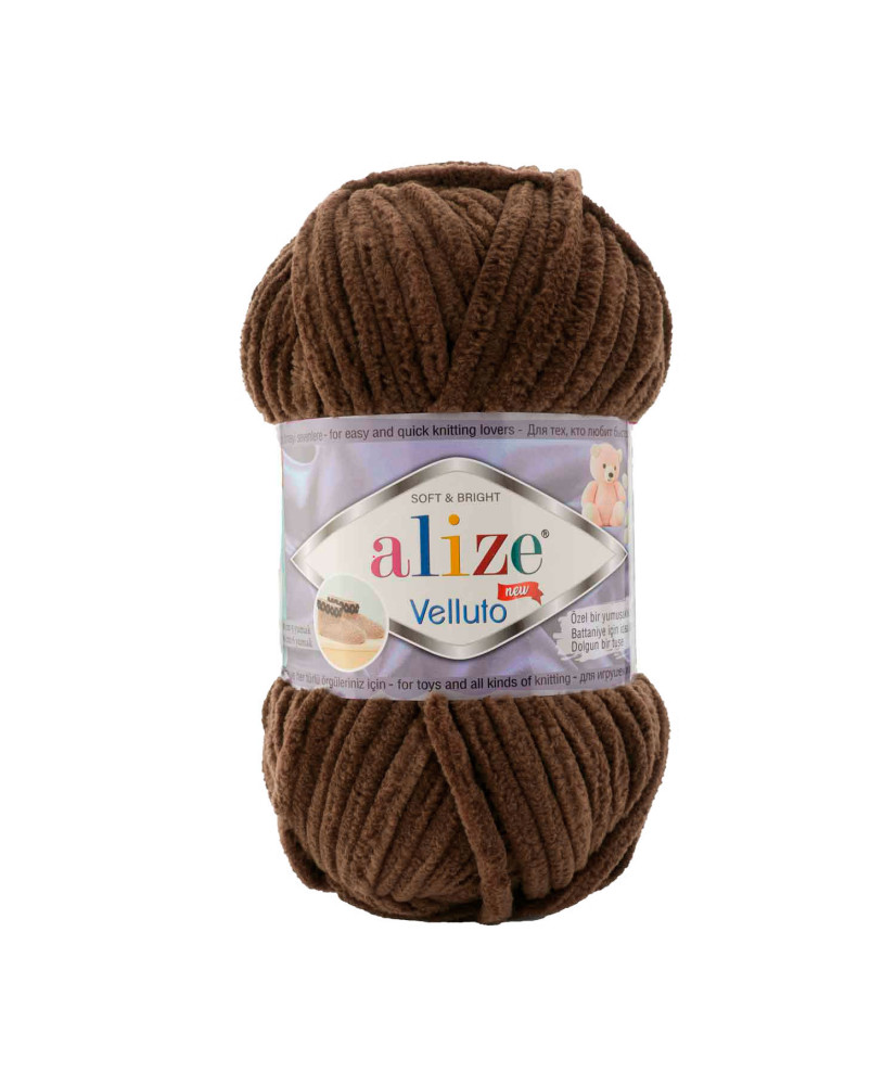 Yarn Alize Velluto dark chocolate (493) Yarn Alize Velluto dark chocolate (493)