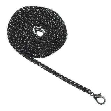 Chainspike 114 cm (6 mm link width) black metallic, swivel snap hook (82321)