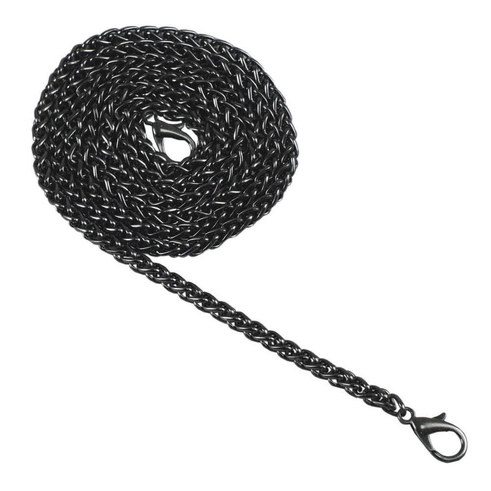 Chainspike 114 cm (6 mm link width) black metallic, swivel snap hook (82321)