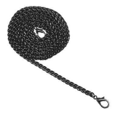 Chainspike 114 cm (6 mm link width) black metallic, swivel snap hook (82321)
