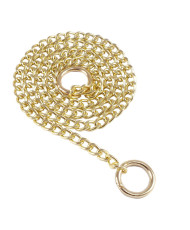 Bag chain with lobster rings, 114 cm middle link, gold (82301)