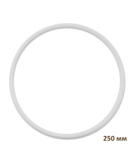 Round ring for macrame, dream catcher, polypropylene, white, 250 mm (1550012)