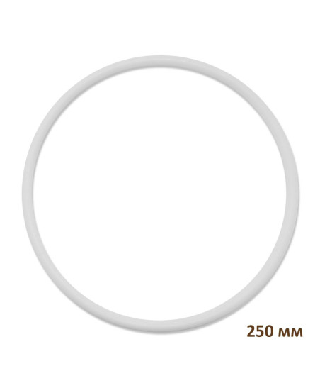 Round ring for macrame, dream catcher, polypropylene, white, 250 mm (1550012)