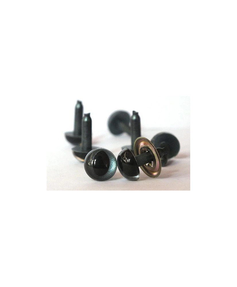 Eyes for toys Premium on a leg with a twist cat silver 9 mm Eyes for toys Premium on a leg with a twist cat silver 9 mm