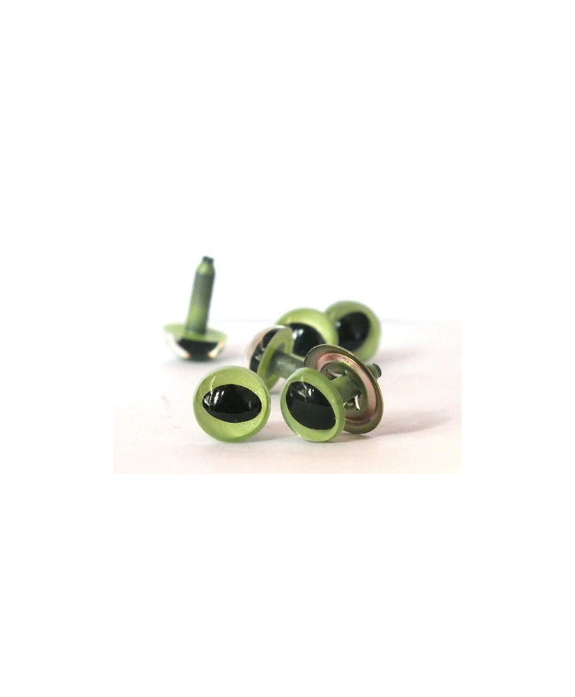 Eyes for toys Premium on a leg with a twist cat light green 9 mm Eyes for toys Premium on a leg with a twist cat light green 9 mm