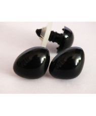 Triangular nose for toys Premium black 24 mm