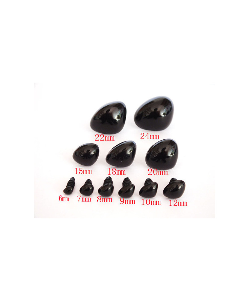 Triangular nose for toys Premium black 24 mm