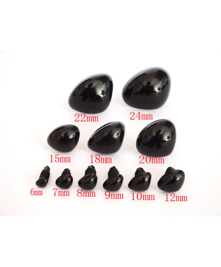 Triangular nose for toys Premium black 24 mm