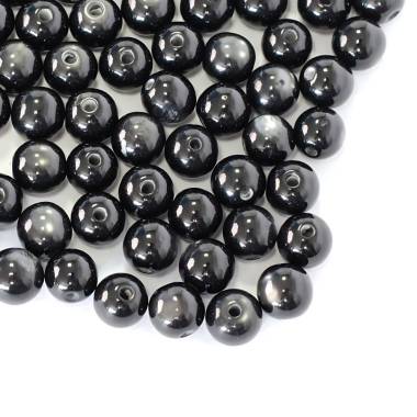 Sew-on eyes beads for toys black 12 mm