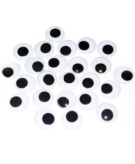 Round running eyes for toys 8 mm