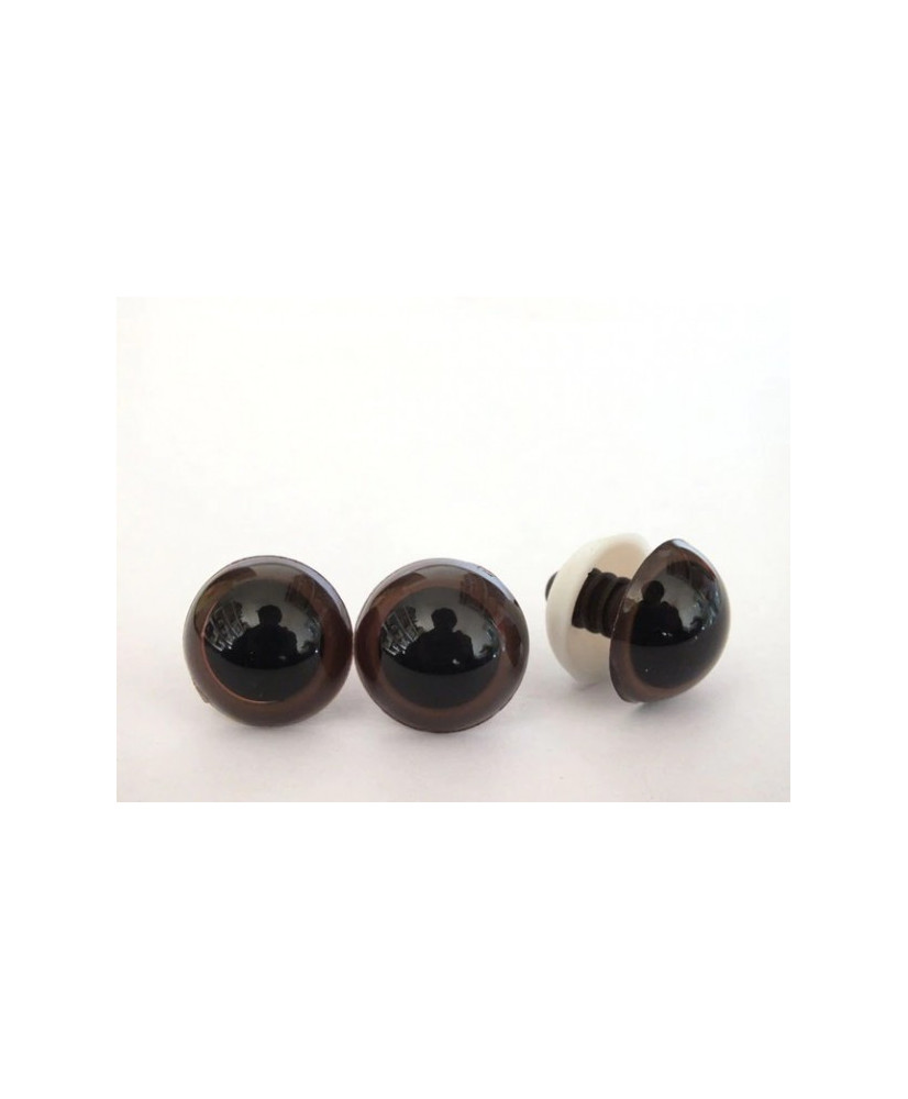 Eyes for toys Premium on a leg with a twist, brown 12 mm Eyes for toys Premium on a leg with a twist, brown 12 mm