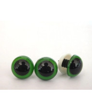 Eyes for toys Premium on a leg with a twist, green 12 mm