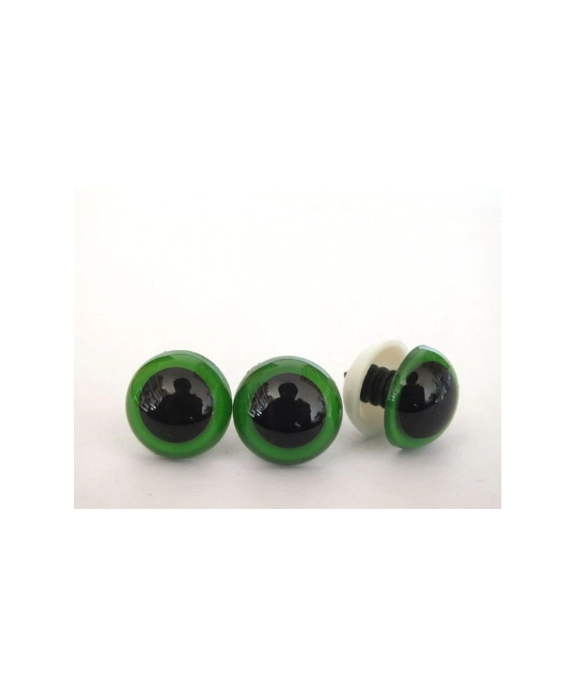 Eyes for toys Premium on a leg with a twist, green 12 mm Eyes for toys Premium on a leg with a twist, green 12 mm