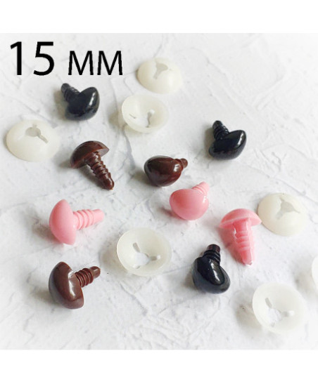 Triangular nose for toys Premium brown 15 mm