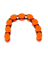 Bag chain handle plastic orange+black 9 rings, 30.5*2.5 cm (83047)