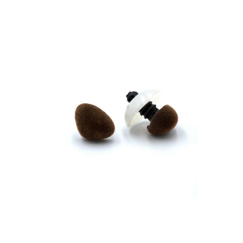 Velvet triangular nose for toys Premium brown 15 mm Velvet triangular nose for toys Premium brown 15 mm