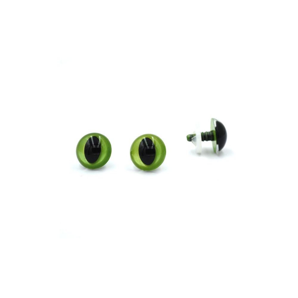 Eyes for toys Premium on a leg with a twist, cat light green 12 mm Eyes for toys Premium on a leg with a twist, cat light green 12 mm