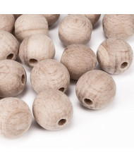 Round beads, wooden, polished, unpainted Ø 20 mm, 1 pc.