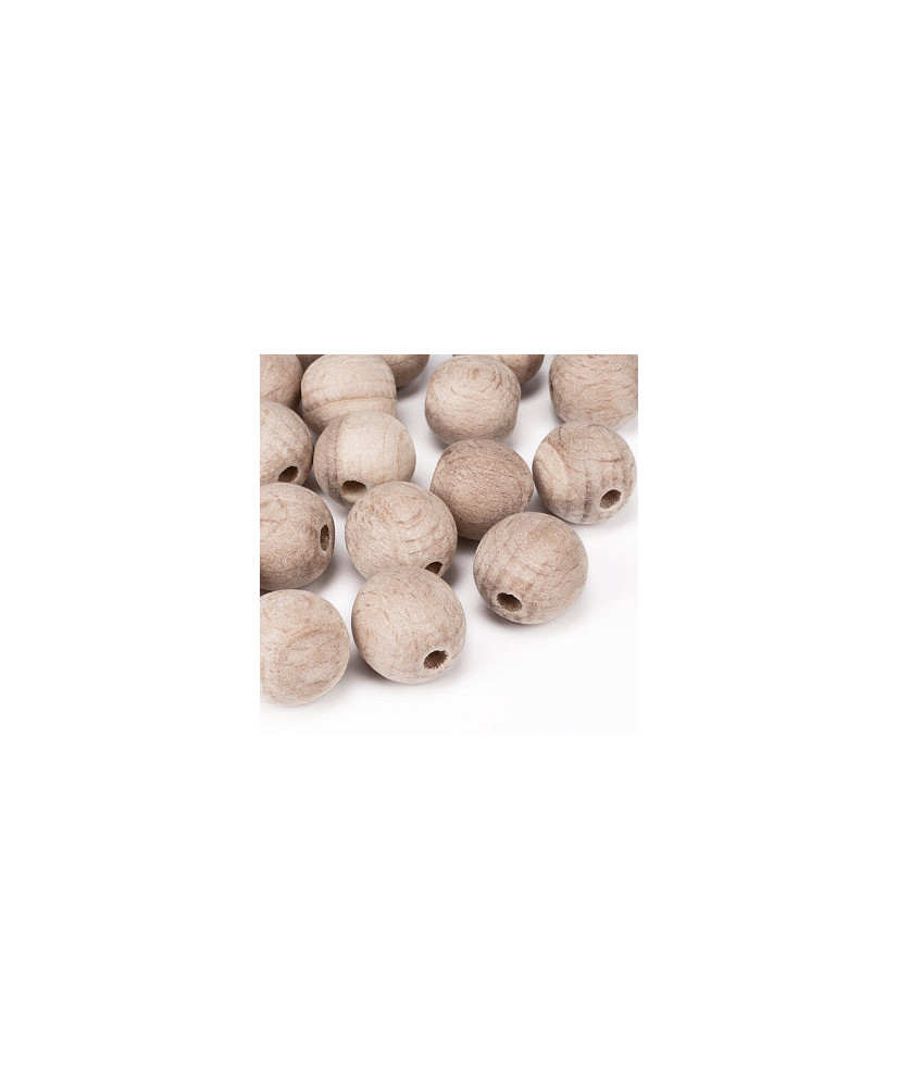 Round beads, wooden, polished, unpainted Ø 20 mm, 1 pc.