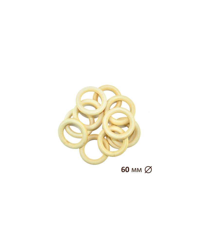 Wooden ring for macrame, sling bead Ø 60 мм 1520010