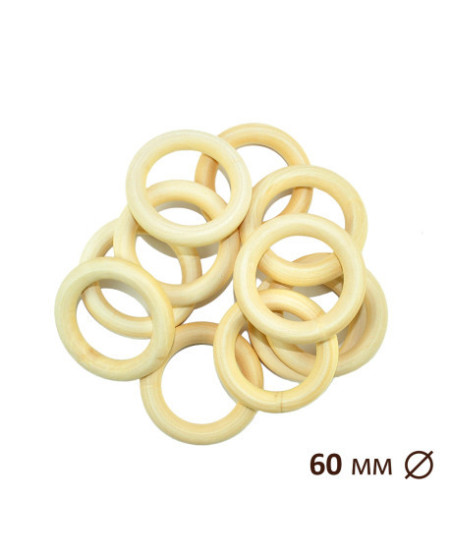 Wooden ring for macrame, sling bead Ø 60 мм 1520010