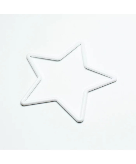 Star base for macrame, dream catcher, polypropylene, white, 110 mm 1550094