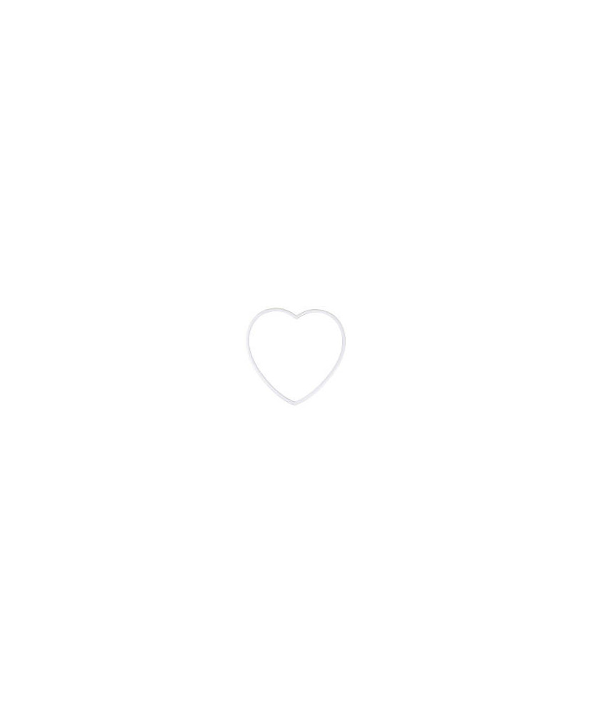 Heart base for macrame, dream catcher, polypropylene, white, 100 mm 1550093