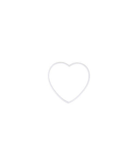 Heart base for macrame, dream catcher, polypropylene, white, 100 mm 1550093